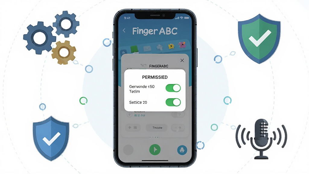 һ��չʾ��FingerABC���ƶ���ʹ�ü��ɵ�AI��ͼ������������һ�������ֻ�����Ļ����ʾ��FingerABC����ѧϰ�����Ȩ�����õ������ֻ���Χ�г��֡����ơ���˷��ͼ�꣬����Ϊ�ֻ����С�ͼ�껷�Ƴ�Բ�Σ����Ϊ�Ƽ����ƽ�廭��ϸ�ڰ���Ȩ�޿��ص���ɫ�����������ϵĶԹ�����˷���������������������ɾ����޶���Ԫ��