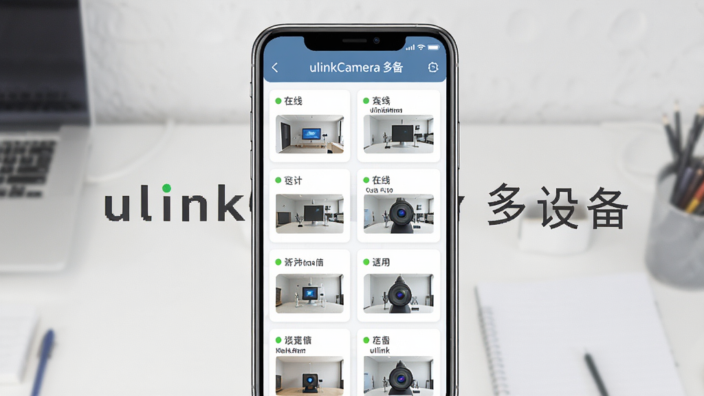 һ��չʾulinkCamera���豸�������ܵ�ͼƬ������Ϊ�ֻ���Ļ��ʾ�������ͷ�豸�б������ֲ����������У��Ű�Ϊ�豸��Ƭʽ���֣����Ϊ��ˬ����ϸ�ڰ�������״ָ̬ʾ�ơ��豸���ơ�����ͼ�����������ɾ���������������ʾ