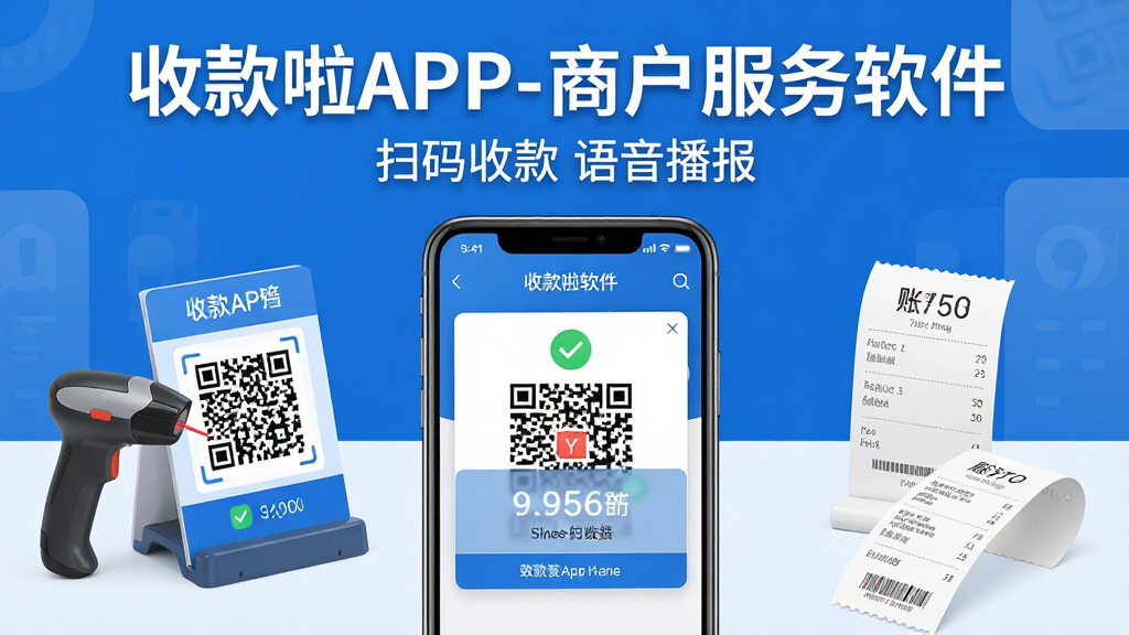 ����Ϊһ�������ֻ�����Ļ��ʾ�տ���APP-�̻������������棬�����տ��롢��������뵽��֪ͨ����������Ϊ�ֻ����У����ܻ���ɨ��ǹ���տ������ơ��˵�СƱ�Ⱦ�ӪԪ�أ��Ű�Ϊ���½ṹ���Ϸ������д���տ���APP-�̻��������������·�С��д��ɨ���տ� ���������������Ϊ��ƽ���Ƽ�����磬������ɫ���ɾ����䣻ϸ�ڰ����տ�ɹ���ɫ�Թ����������������ͼ���ࣻ���ʸ��壬�ɾ����޶���Ԫ��