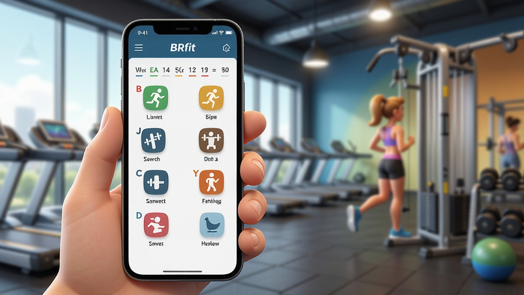 һ��չʾBRfit���Ի�ѵ���ƻ����ܵ�ͼƬ���������ֻ���Ļ��ʾһ��ѵ���ճ̱��������ܲ�������ѵ����ͼ�꣬����Ϊ�������������������˶���ϸ�����������ʸɾ�