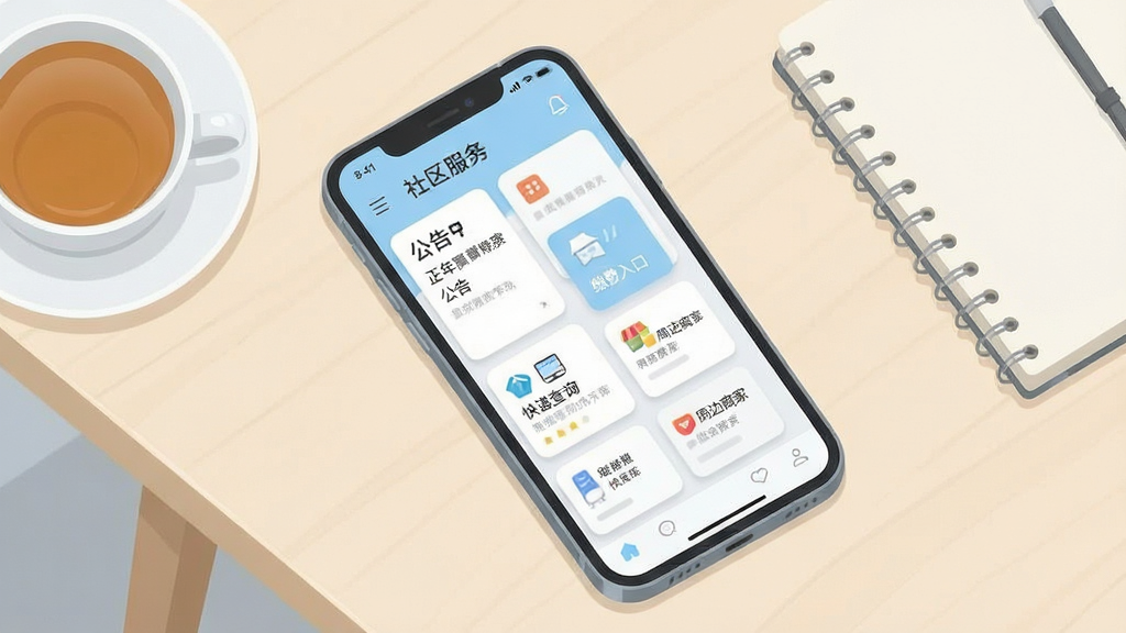 һ��չʾ���긻�����������Ϲ��ܵĽ����ͼ����ͼ����������Ϊ�ֻ���Ļ����Ļ�ڳ��ֿ�Ƭʽ���ֵ���������ҳ�棬�������������ɷ���ڡ���ݲ�ѯ���ܱ��̼ҵ�ģ�顣�ֻ�������һ��ǳɫ�����ϣ��Ա���һ�����һ���ʼǱ������ֲ��ø����ӽǣ��Ű����ࡣ���Ϊ���¼�Լ��UIչʾ�磬ɫ����ǳ������ɫ��ǳ��Ϊ����ϸ���Ͽ�Ƭ������΢��Ӱ��ͼ�����������ʸ��壬����ɾ����޶���Ԫ�ء�