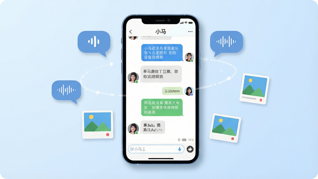 һ��չʾС��APP����ȫò�Ĳ廭������������һ�������ֻ�����Ļ����ʾ��С��APP��������棬�����Ի����ݡ�����ͷ��͵ײ�������ֻ���Χ��������������ͼ�ꡢ�������Ρ�ͼƬ����ͼ��Ԫ�أ����岼�ֲ��þ��й�ͼ������Ϊ��͵�ǳ��ɫ���䣬���Ϊ��ƽ���Ƽ��磬ϸ�����ֻ���Ե����΢��Ӱ������������������ɼ������ʸ��壬����ɾ����޶���Ԫ��