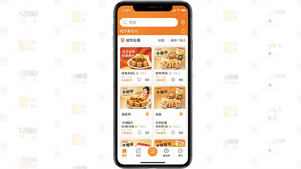 һ��չʾ12580ÿ���Ӧ����������ֻ���Ļ��ͼ�������������ֻ�����չʾ����Ļ�ڳ���Ӧ����ҳ���֣��������������ͳ��ж�λ���в����̼��Żݿ�Ƭ�б����ײ�Ϊ�����˵��������������¼�࣬��ɫ�԰�ɫ�ͳ�ɫΪ����ϸ�����������ʸɾ����޶���Ԫ�أ��ʺ���Ϊ��������վԤ��ͼ��