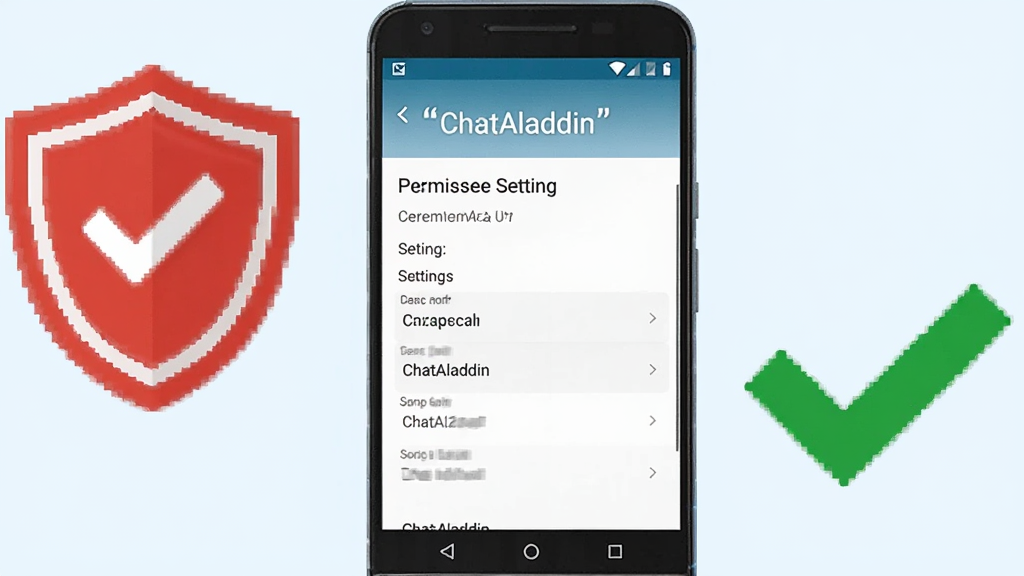 ��������Ϊһ����׿�ֻ����ֻ���Ļ��ʾ ChatAladdin ��Ȩ������ҳ�棬�Ա���һ����ɫ����ͼ�����ɫ�Թ�ͼ�꣬���ֲ������ҶԱȹ�ͼ�����Ϊ��ȫ��ʾ�廭��ϸ���������ű�ע��ChatAladdin��������Ϊǳ��ɫ�������������ɾ����޶���Ԫ��