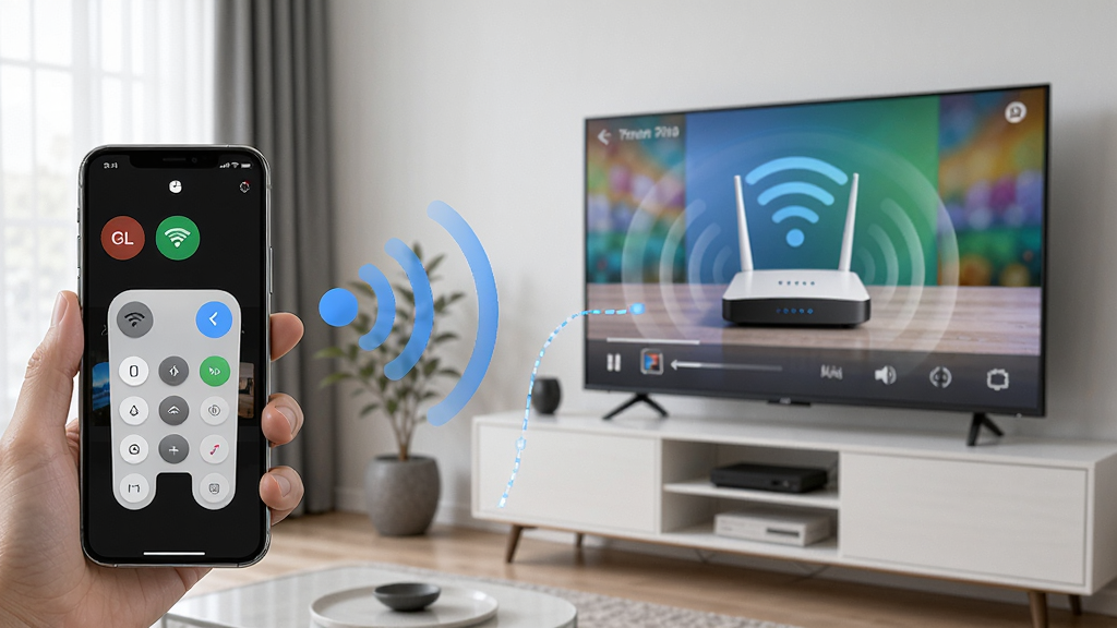 һ���ֻ�ͨ��WiFi�ź����ӵ����������ܵ��ӣ��ֻ���Ļ��ʾң����GL��WiFi���ƽ��棬������Ļ������ʾ���Ż��棬������������·�������źŲ���ͼ�꣬����Ϊ�ֻ���������Һ�Ӧ�����Ϊ�ִ��ҾӿƼ��磬ϸ�ڰ���WiFi�źſ��ӻ����ơ����ӻ���ɫ�����ޣ����ʸ��壬�ɾ����޶���Ԫ��