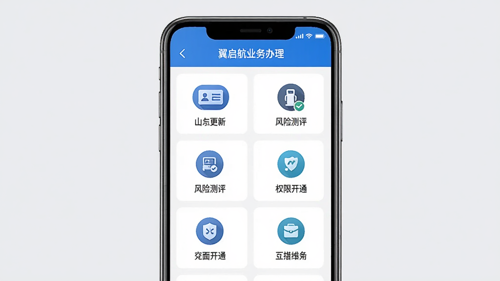 ������ҵ��������ܽ��棬����Ϊ�ֻ���Ļ��ʾҵ�������Ŀͼ����󣬲���Ϊ�������У��Ű�������������Ϊ����������ֻ����ϸ�ڰ�������֤���¡����ղ�����Ȩ�޿�ͨ��ͼ�������ֱ�ǩ�����ʸ���ɾ��޶���Ԫ�أ�����Ϊ����ɫ��