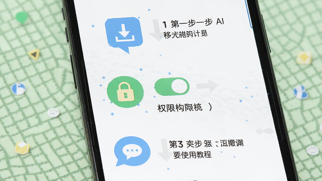 AI Agent���� �ƶ���ʹ�ý̳�ʾ��ͼ������Ϊһ���ֻ���Ļ����Ļ����ʾ�ֲ�����ָ������һ��ͼ��Ϊ���ؼ�ͷ���ڶ���ͼ��ΪȨ�޿��أ�������ͼ��Ϊ�Ի����ݣ�ÿһ���·��м�̵�����˵��������Ϊ�������У����Ϊ��ƽ����Ϣͼ��ϸ�ڰ��������������ͼ�꣬���ʸ��壬�ɾ����޶���Ԫ��
