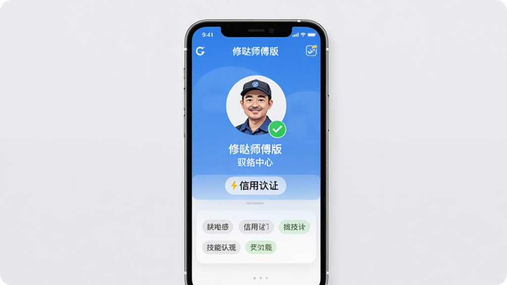 ����ʦ����ʦ����������ҳ�棬��������չʾ�ֻ���Ļ����Ļ����ʾʦ����ͷ��ʵ����֤��ʶ���������ֺͼ��ܱ�ǩ��ҳ�沼������������