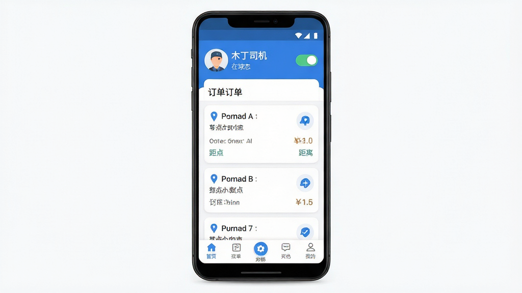 ľ��˾��APP������չʾ������Ϊһ����׿�ֻ���Ļ����Ļ������ʾľ��˾��Ӧ����ҳ��ҳ���������˾��ͷ��������״̬���أ��в�Ϊ�����б���Ƭ���ײ�Ϊ������ͼ�꣬���ּ���������Ű���ϵ�������Ϊ״̬�����������������������Ϊ�ִ���ƽ���ƶ�Ӧ��UI��ϸ�ڰ�����ɫ��ɫ������ɫ��Ƭ������Բ�ǰ�ť��������Ƭ��������յ����֡�Ԥ���۸��������Ϣ����������������ɾ����޶���Ԫ��