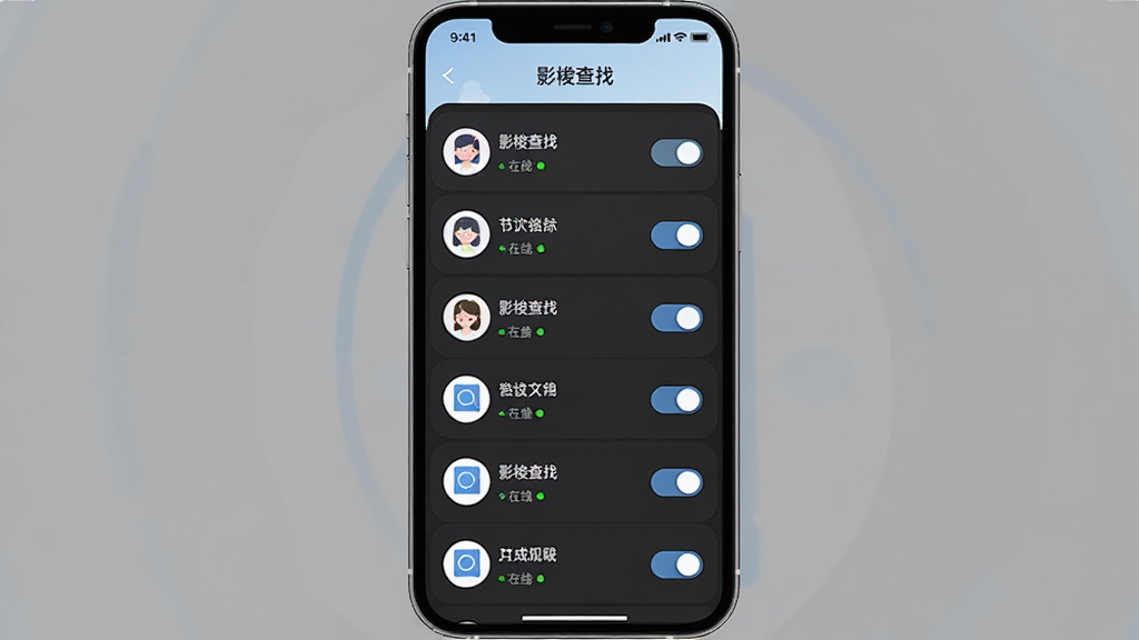 Ӱ����Ҷ��豸������������ͼ������Ϊ�ֻ���Ļչʾ�豸�б�ҳ�棬�б��а�������豸���ƺ�����״̬��ʶ����Ļ������ע��Ӱ����ҡ�������Ϊ�����ֻ����У����Ϊ��������ƽ����ƣ�ϸ�ڰ����豸ͷ��״̬Բ�㡢�л���ť�����ʸ���ɾ����޶���Ԫ��