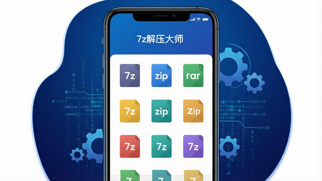һ��չʾ�����ֻ���Ļ�ĿƼ����廭����Ļ������ʾ��7z��ѹ��ʦ���������棬�������ж����ɫѹ����ͼ����7z��zip��rar�������룬����Ϊ����ɫ���䣬�����������ͳ���Ԫ�أ�������ɾ����࣬���ʸ��壬�޶�������Ԫ�ء�