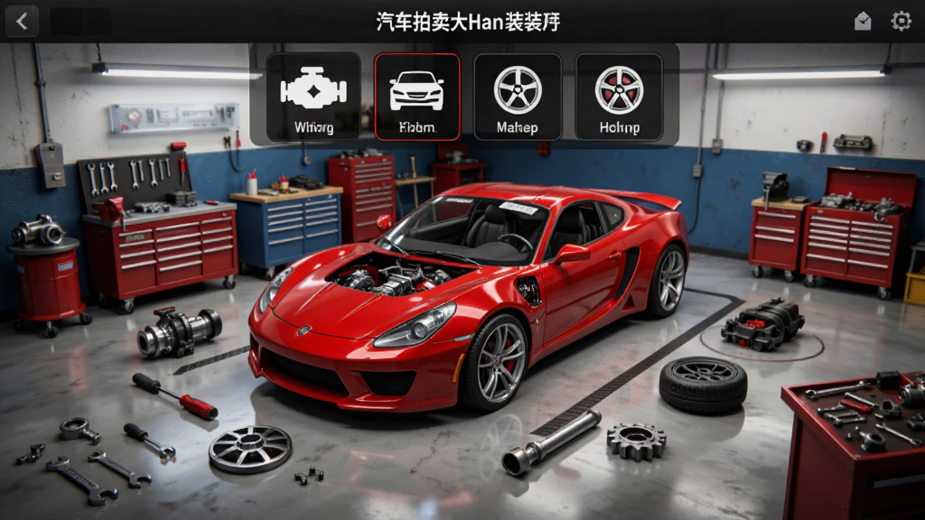������������װ������棬����������һ����ɫ�ܳ����ڽ��ܸ�װ����Χ�и��ָ�װ����͹��ߣ�������ʾ��װѡ��˵�����������������ۡ���챵�ͼ�꣬дʵ���ɫ�����������ʾ�ϸ