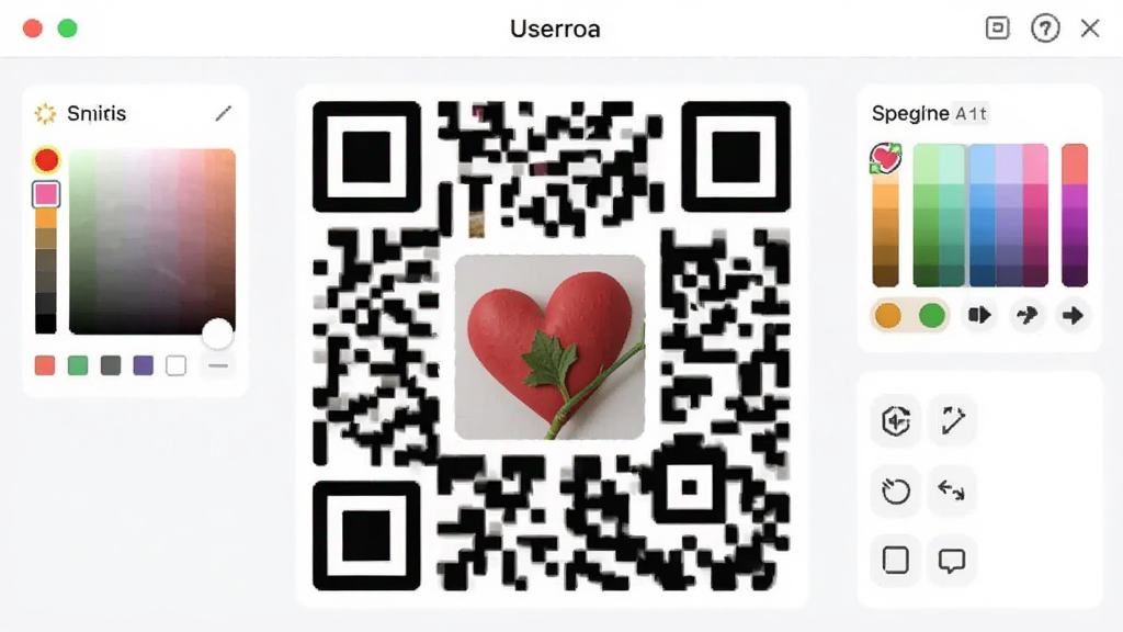 ��ά�������������༭���棬�û����ڵ�����ά�����ɫ������ͼ������ά������Ƕ����һ�Ű�����Ƭ����Ļ�Ա�����ɫѡ��������״ѡ�����������ִ��������������ɾ��޶���Ԫ��