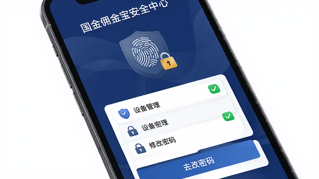 ����Ӷ�𱦰�ȫ����ҳ�棬�ֻ���Ļ����ʾָ��ʶ��ͼ�ꡢ�豸�����б����޸�������ڣ�����Ϊ����ɫ��������ذ�ȫ��ϸ�ڰ�������ͼ�ꡢ���α�־����ɫ�Թ��������������ɾ����޶���Ԫ��