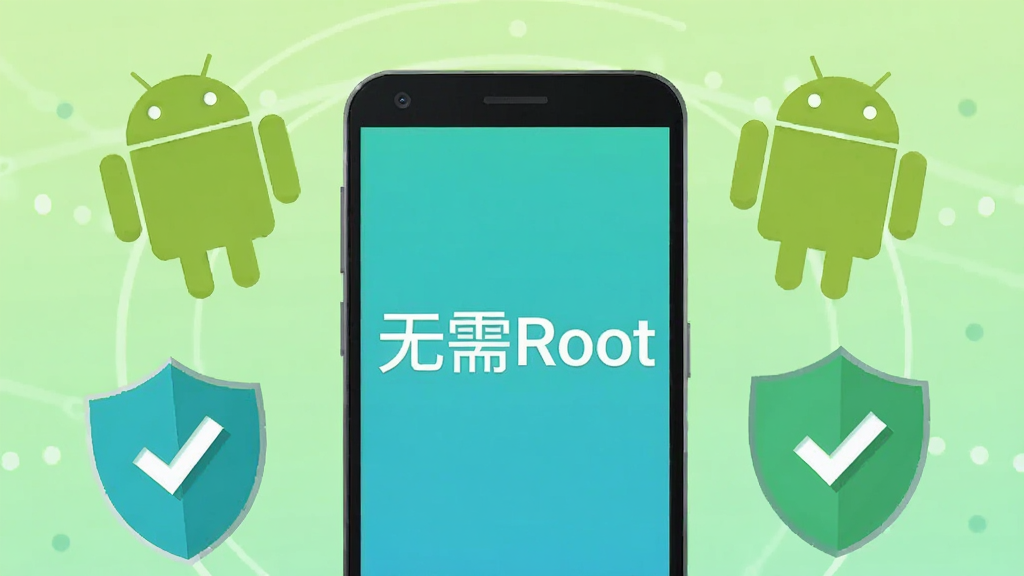 ΢�࿪������Root����ʾ��ͼ��������һ���ֻ���Ļ��ʾ������Root����������Χ�����Ű�׿������ͼ���밲ȫ����ͼ�꣬����Ϊǳ��ɫ���䣬����ƽ����ƣ�ϸ�ڰ����������жԹ���ǣ������������ɾ����޶���Ԫ��