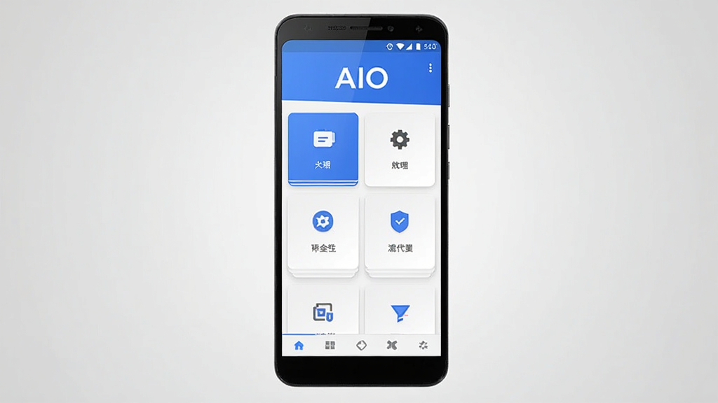 AIO����������չʾ�������������һ����׿�ֻ����ֻ���Ļ��ʾ���Ŀ�Ƭʽ���ܲ��֣�������