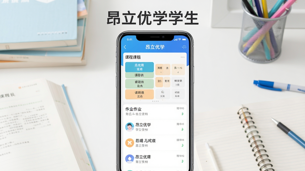 ������ѧѧ��APP������չʾ����������Ϊ�ֻ���Ļ����Ļ����ʾ�γ̱�����ҵ�б�������Ϊ���������������ڷſα����ľߣ������������������������������־��У����ֱ�ע��������ѧѧ�������ɾ��޶���Ԫ��