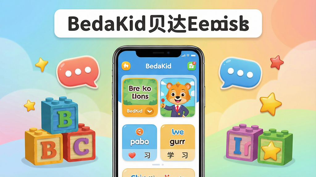 һ��չʾBedaKid����Ӣ��Ӧ�ý�����������ͼ�������������һ�������ֻ�����Ļ��ʾBedaKid�����棬�����γ̿�Ƭ����ͨС������ʦ�����Ӣ�ﵥ��ѧϰģ�飬��Χ���Ʋ�ɫ��ĸ��ľ���Ի����ݺ����ǽ���ͼ�꣬���ֲ��þ��й�ͼ���Ϸ�Ԥ���������򣬷��Ϊ�������õĶ�ͯ�����廭�磬ϸ�ڰ�����͵Ľ��䱳����Բ��ͼ��������Ĺ��ܷ��������ʸ��壬����ɾ����޶���Ԫ�ء�