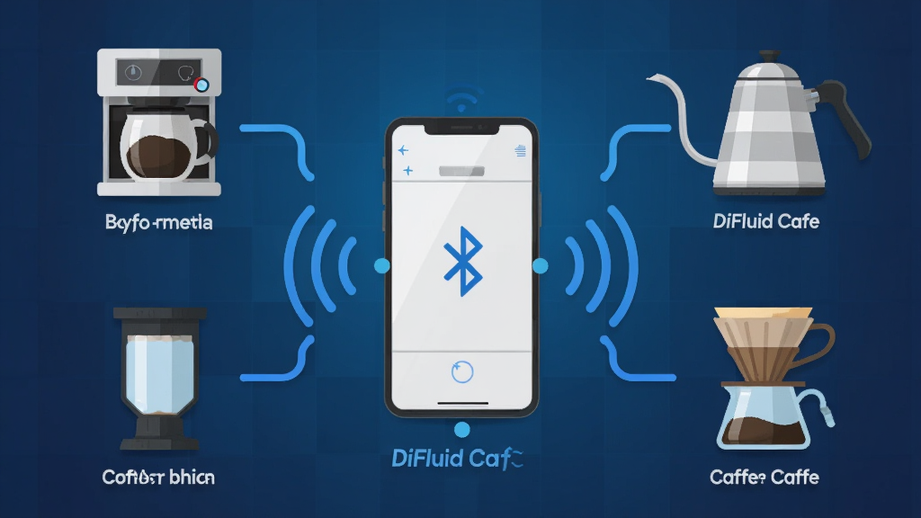 һ��չʾ DiFluid Cafe ����Ӳ���������ܵ�ͼƬ������Ϊ�ֻ��뿧�ȳ�ͨ���������ӵ�ʾ��ͼ�����ֲ������ķ���ʽ��ͼ���ֻ����У���Χ���ƿ��ȳӡ������ǡ��ֳ�����豸ͼ�꣬�Ű��࣬���Ϊ��ƽ���Ƽ��廭��ϸ�ڰ��������źŲ��ơ����������������豸���Ʊ�ǩ������Ϊ����ɫ���䣬�����������ɾ����޶���Ԫ��