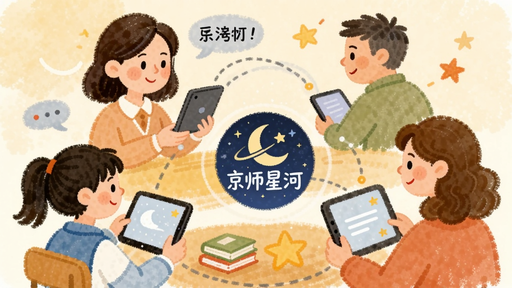 һ�����ּ�У���������Ĳ廭������Ϊ��ʦ��ѧ���ͼҳ�ͨ�������豸������һ�𣬲���Ϊ�����ι�ͼ���Ű�������Χ������ġ���ʦ�Ǻӡ���־�����Ϊ��ů���ֻ�磬ϸ�ڰ����Ի����鱾������Ԫ�أ�����������ܰ�����������������ұ���