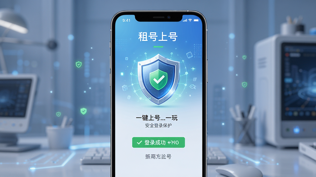 һ��չʾ�����һ�氲ȫ��¼������ͼƬ������Ϊ�ֻ���Ļ��ʾһ���Ϻųɹ������밲ȫ����ͼ�꣬����Ϊ����չʾ���Ű�����Ŀ�����Ϊ�Ƽ���ȫ�磬ϸ�ڰ�����ɫ��ȫ��ʶ����¼�ɹ���ʾ����������Ԫ�أ����������ɾ��޶���Ԫ��