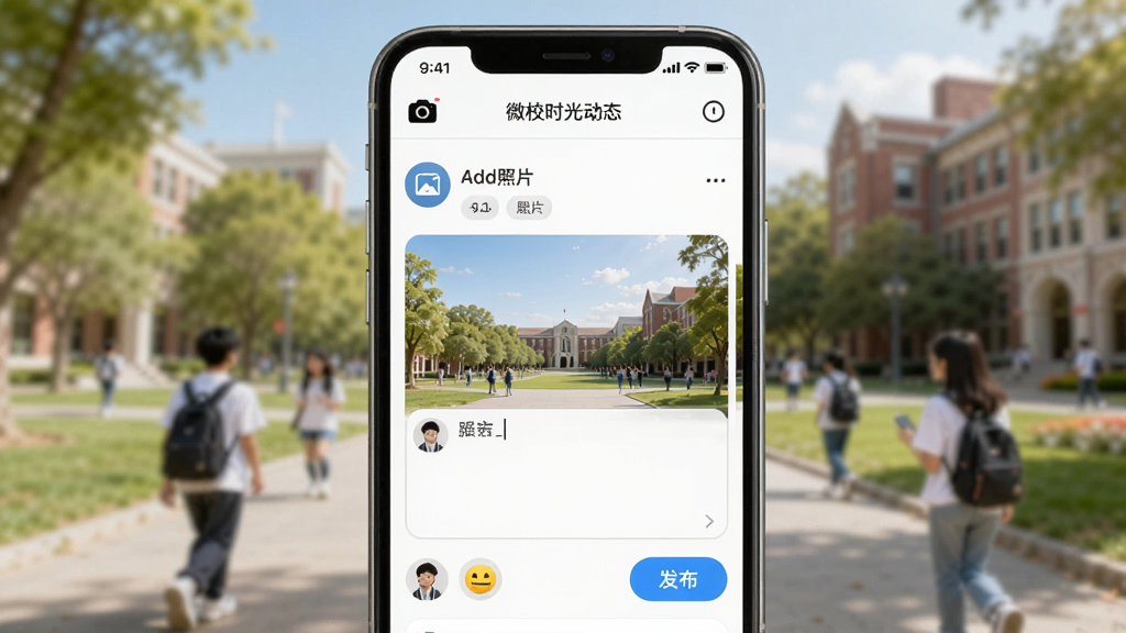 ΢Уʱ�⶯̬�������棬�ֻ���Ļ��д����ʾ���ڱ༭һ��ͼ�Ķ�̬����������������Ƭ�İ�ť���������ֵĿ��壬������ģ����У԰�羰������������죬ϸ�ڰ������ͼ�ꡢ������š�������ť�������������ɾ�����