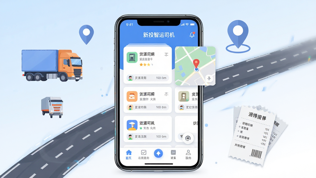 ��������һ�������ֻ�������ã���Ļ��չʾ����Ͷ����˾����APP�����棬������Դ�б���Ƭ����ͼ����С���͵ײ����ܲ˵������ֻ���Χ���ƻ�������·����λͼ����˵�Ʊ�ݵ�Ԫ�أ���������ǳ������ɫ�Ľ���ɫ�������岼�ּ�����������Ϊ��ƽ���Ƽ�����ƣ�ϸ�����ֻ��߿�����΢�߹ⷴ�䣬ͼ�����Բ����ƣ����ʸ��壬����ɾ����޶���Ԫ��