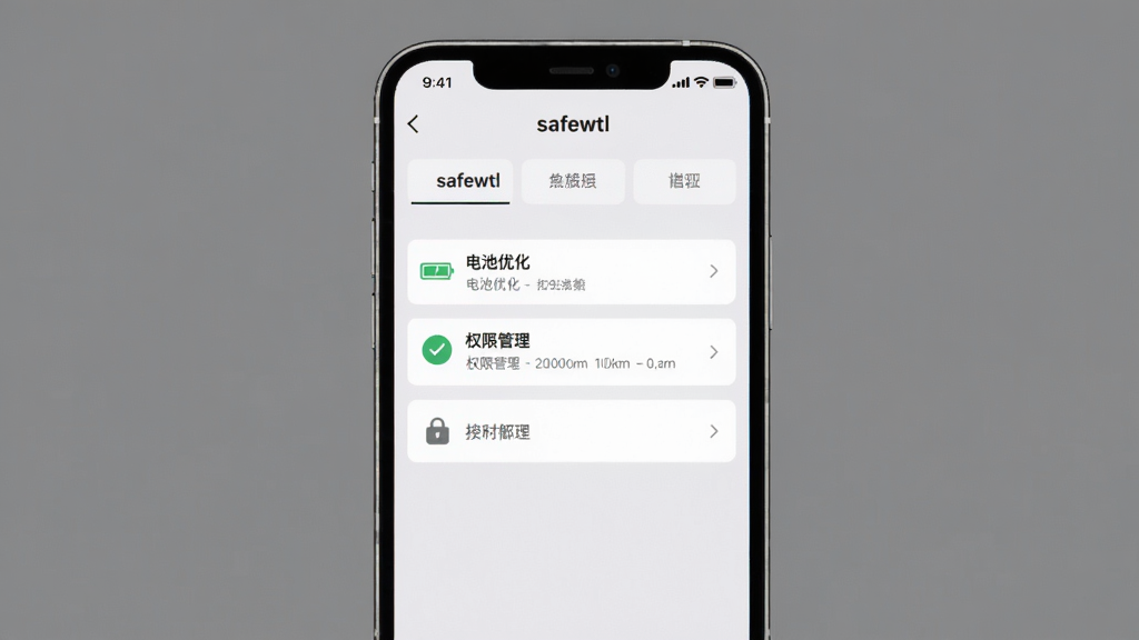 ����Ϊ�ֻ���Ļ��ʾ safewtl ���ý��棬���־��У��Ű�ͻ��������Ż����롰Ȩ�޹�����ѡ����Ϊ��ƽ�� UI չʾ��ϸ���Ͻ�����������������Ϊ��ɫ�����ʸ��壬�ɾ����޶���Ԫ��
