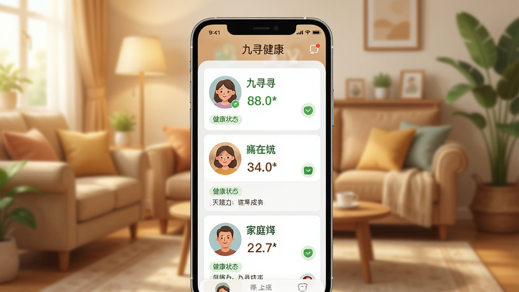 ��������Ϊ��Ѱ����APP�ļ�ͥ��Ա�������棬��������ʾ�����ͥ��Ա��ͷ��ͽ���״̬��ǩ���ֻ�������һ����ܰ�ļ�ͥ��������ǰ�������黯�����ֲ���ǰ����ͼ���ֻ�Ϊ�������塣���Ϊ��ܰдʵ��廭��ϸ�������ּ�ͥ��Χ�ͽ�����׺����������д��С���Ѱ�����������������������ɾ����޶���Ԫ�ء�