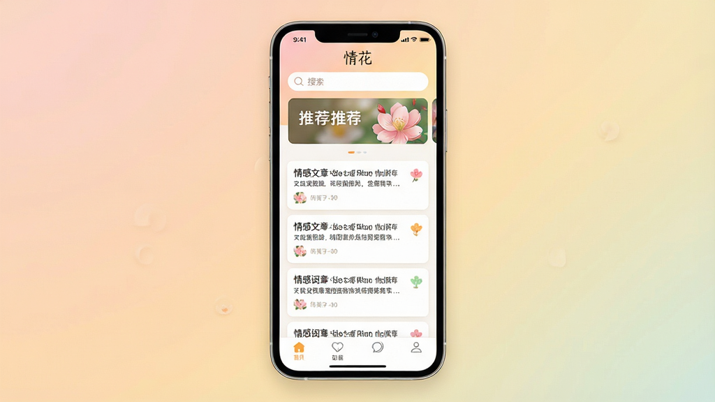 һ�ż�����ŵ�����Ķ���������չʾͼ������Ϊ�ֻ���Ļ����ʾ�š��黨��Ӧ�õ���ҳ�������Ϸ�Ϊ���������Ƽ�������м�Ϊ������¿�Ƭ�б����·�Ϊ�����˵����Ű��������򣬷����ܰ������ϸ�ڰ�����ͽ��䱳����ϸ��������Ű桢С�ɵ�ͼ��װ�Σ����ʸ��壬�ɾ����޶���Ԫ��