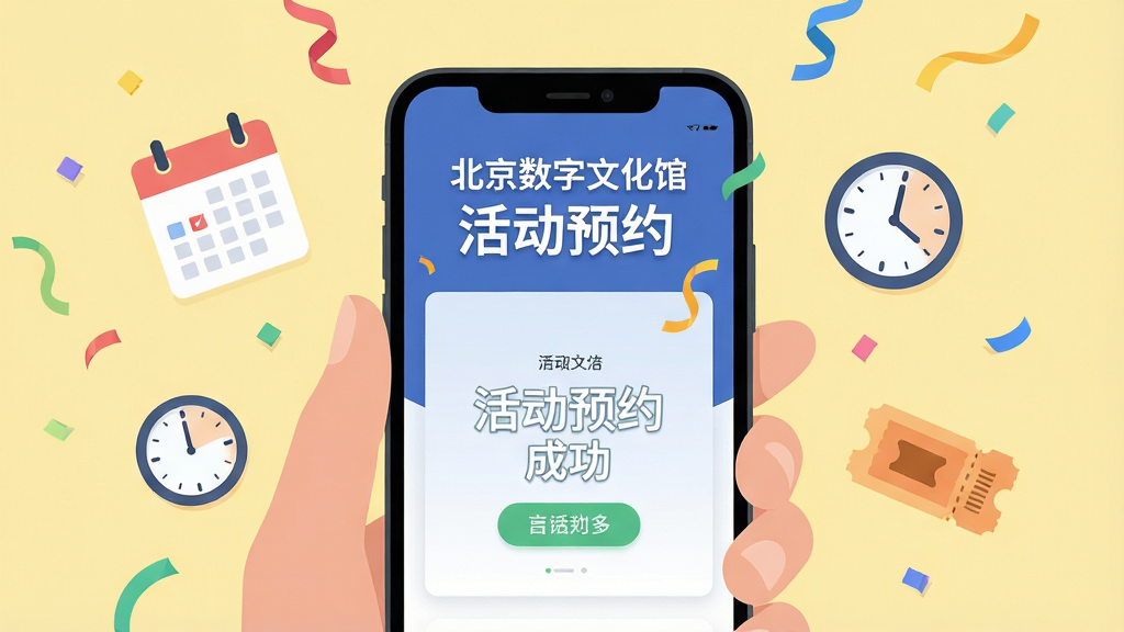 ��������Ϊһֻ�����������ֻ�����Ļ����ʾ�ŻԤԼ�ɹ��Ľ��棬��ΧƯ����������ʱ�Ӻ���Ʊͼ�ꡣ���ֲ��þ�����д��ͼ������Ϊ����ɫ���Ű��ϣ��ֻ���Ļ�Ϸ��С����������Ļ��ݡ��ԤԼ���⡣���Ϊ�ִ���ƽ��UI���ϸ�ڴ��вʴ�Ʈ��Ч������������������ɾ����޶���Ԫ�ء�
