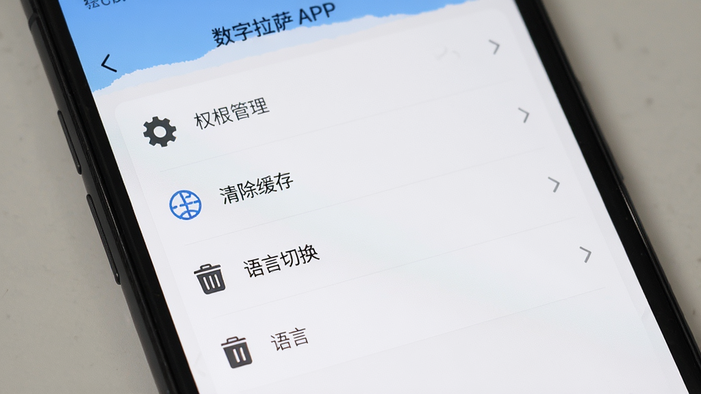 ��������Ϊ�ֻ���Ļ��ʾ��������APP���ý��棬���ְ���Ȩ�޹�����������桢�����л���ѡ��Ű�Ϊ�����б������Ϊ���������ƶ���UI���ϸ�ڰ�������ͼ�ꡢ����ͼ��������Ͱͼ�꣬���ʸ��壬�ɾ����޶���Ԫ��