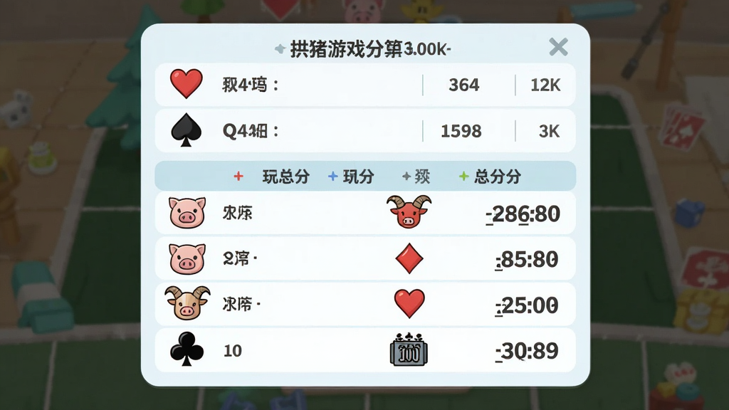 �����ǹ�����Ϸ�еķ���������棬����Ϊ���뵯��������壬�Ϸ���ʾ���ֵ÷���ϸ���·��г���λ����ܷ֣��Ű�Ϊ�б�ʽ�����Ϊ���¼�Լ��ͨ�磬ϸ�ڰ������ҷ��š�����Q��ͷͼ�ꡢ����J���ͼ�ꡢ÷��10��ѹ��ͼ�꣬���ʸ��壬�ɾ����޶���Ԫ��