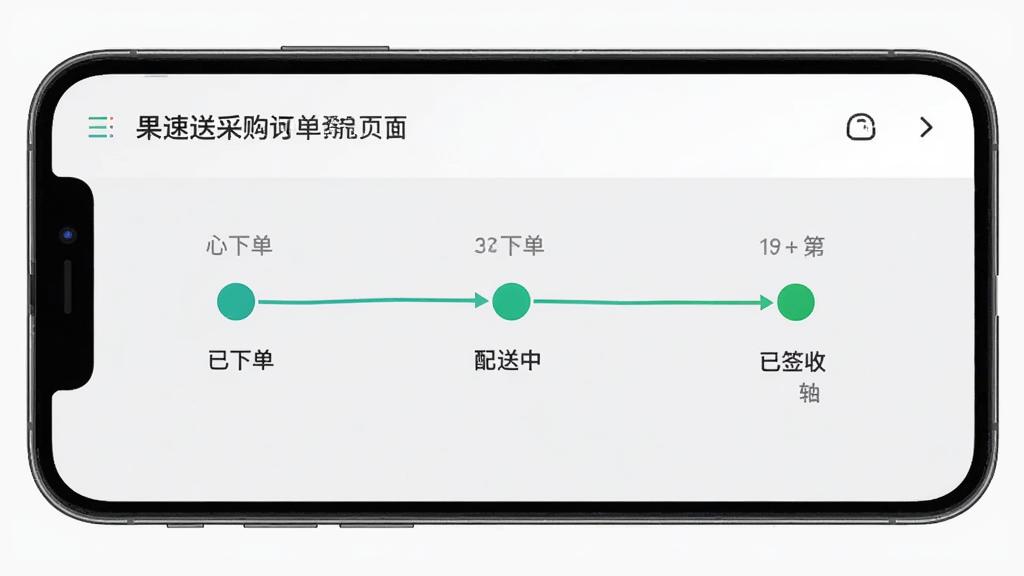 �����Ͳɹ�����׷��ҳ�棬�ֻ���Ļ��ʾ����״̬ʱ���ᣬ�����µ��������е���ǩ�յ����̽ڵ������ɼ�������Ϊǳ��ɫ��಼�֣����Ϊ��������磬ϸ�ڰ���״̬Բ����������������������ɾ����޶���Ԫ��