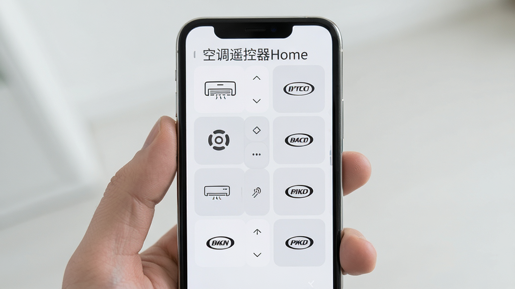 �յ�ң����HomeƷ��ѡ����棬�ֻ���Ļ����չʾ����Ļ�����ж���յ�Ʒ��ͼ�꣬ͼ������ֲ�������Ϊ�ɾ��İ�ɫ��ǳ��ɫ������Լ����ϸ�����������ʸɾ����޶���Ԫ�أ�ͼƬ������Ϊ