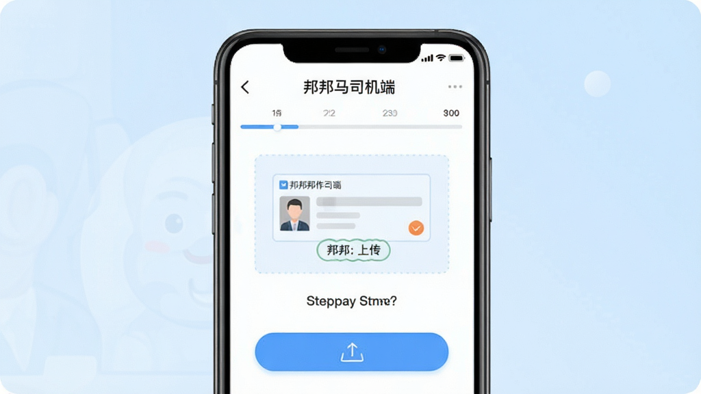 �����˾�������ֲ�������ҳ�棬����չʾһ���ֻ���Ļ����Ļ�ϳ��ְ����˾����APP��ע����֤���̽��棬����֤���ϴ�����Ͳ�����ʾ����Ļ�Ϸ���