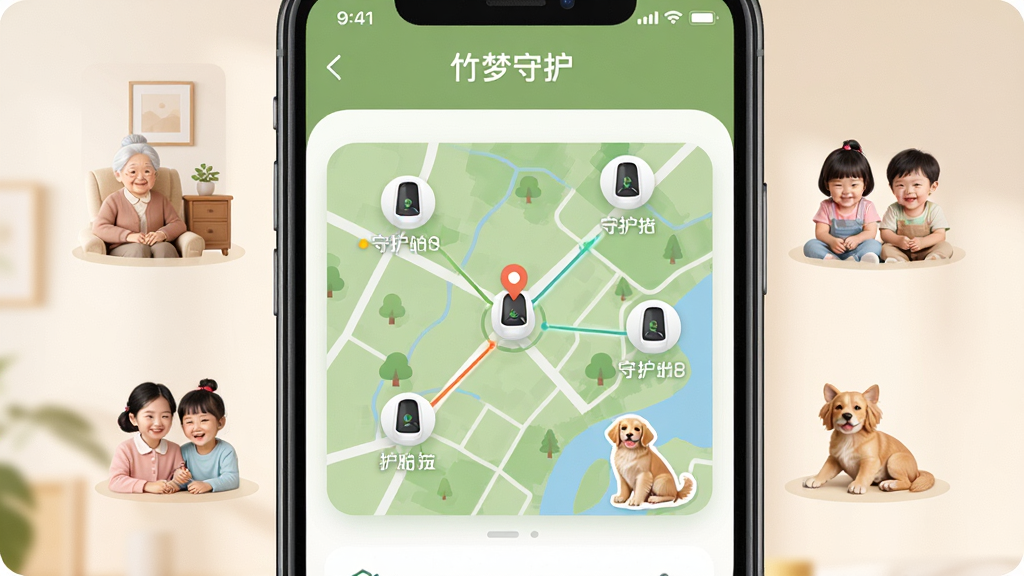 һ���ֻ���Ļչʾ�����ػ�Ӧ�������棬����������ʾ��ͼ�����ػ��豸ͼ�꣬��Χ���Ƽ�ͥ����Ԫ�������ˡ���ͯ������ȣ����ּ�������������ܰ�Ƽ��У�ϸ�ڰ�����λ������ػ����ߣ����ʸ��壬�ɾ��޶���Ԫ��