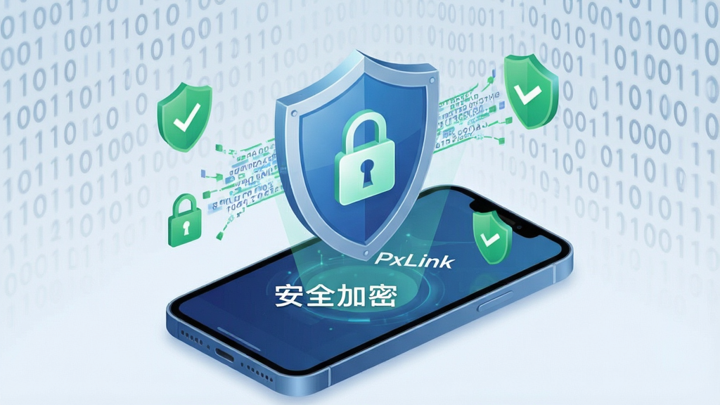 һ��չʾPxLink��ȫ���ܹ��ܵ�ʾ��ͼ������Ϊһ����������ͼ��Ķ����������ֻ���Ļ�Ϸ�������Ϊ���й�ͼ���Ű��࣬���Ϊ��ȫ�������⣬ϸ�ڰ��������������������ƴ��뱳������ɫ��ȫ��ʶ�����ʸɾ��������޶���Ԫ�أ�ͼƬ�����֡�PxLink ��ȫ���ܡ�