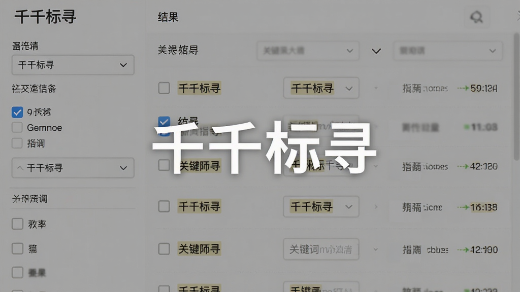 ������ǧǧ��Ѱ��ɸѡ���ܽ��棬����Ϊ���ɸѡ���������Ҳ����б����Ű���������Ϊ��Լ����磬ϸ�ڰ��������˵�����ѡ�򡢹ؼ�������򡢸���ƥ�����֣�ͼƬ�д����֡�ǧǧ��Ѱ�������ʸ��壬�ɾ����޶���Ԫ�ء�