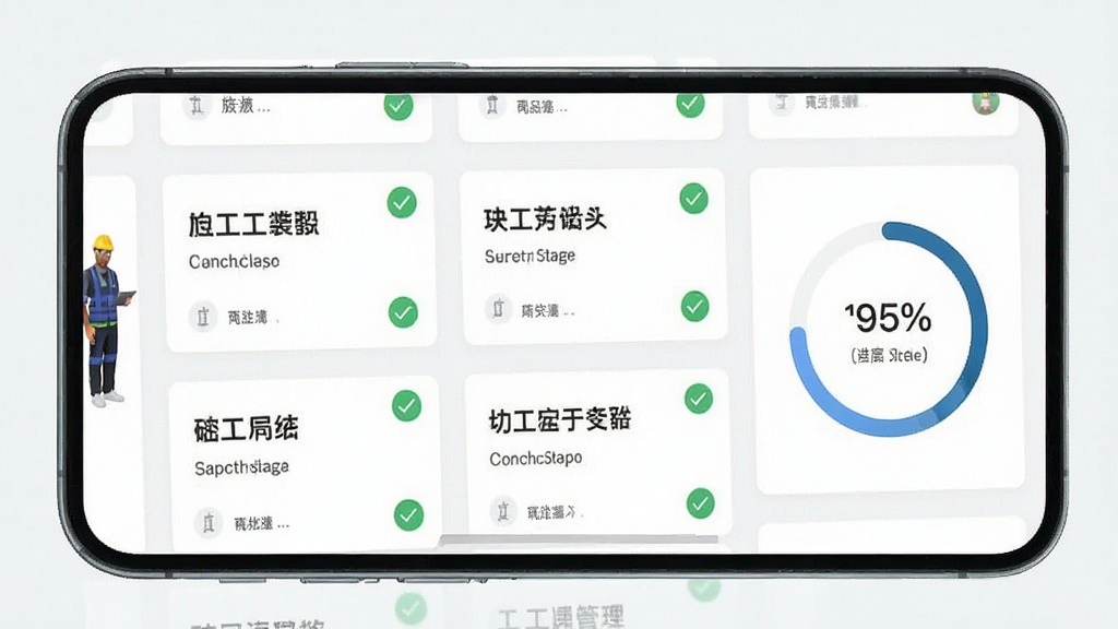 һ��չʾװ�����빤�ؽ��ȹ���������ֻ���ͼ���������ж��ʩ���׶ο�Ƭ�������У����ֿ�Ƭ������ɴ򹴱�ǣ�����Ϊ��ɫ��Ƭʽ���֣��Ҳ��н��Ȱٷֱ�Բ������������ˬ���񣬻��ʸɾ����޶���װ��Ԫ��