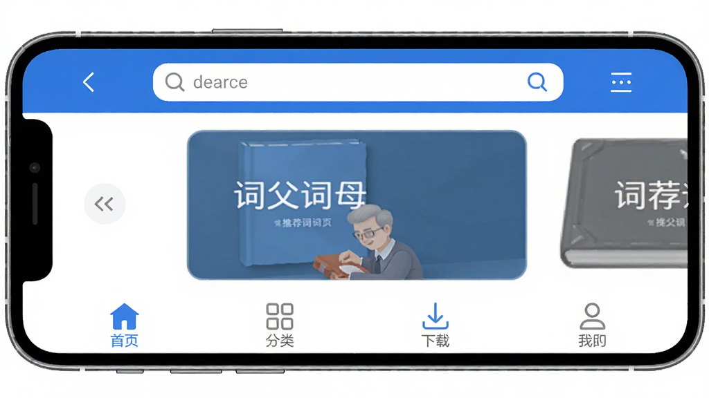 �ʸ���ĸ��ҳ���岼�֣��ֻ���Ļչʾ�������������в��Ƽ������ֲ�ͼ���ײ�������������ҳ�����ࡢ���ء��ҵ��ĸ�ͼ�꣬������ɫ������Ϊ����ͼ��������࣬���ֶԳƣ������ˬ�����ʸ��壬������Ԫ��