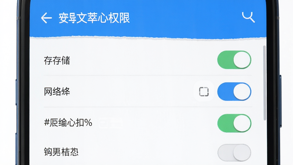 �쵼����App��׿�ֻ���װȨ�����ý��棬�ֻ���Ļ��ʾӦ��Ȩ�޹���ҳ�棬�����洢�������Ȩ�޿��أ���������������࣬���ʸɾ����޶���Ԫ�أ�������Ⱦ