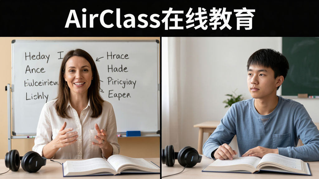 ����Ϊһλ�����ʦ��һλ�й�ѧԱ��AirClass���߽�����������Ƶ����������Ϊ���ҷ�����������΢Ц���⣬�Ҳ�ѧԱרע�������Ű��Ϸ���ʾ�γ����ơ�AirClass���߽����������Ϊ��ܰ����������ϸ�ڰ����װ��ϵ�Ӣ�ĵ��ʡ��������α��������������ɾ����޶���Ԫ��