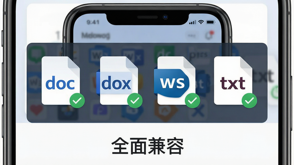 һ��չʾword�ĵ��ֻ����ʽ����������ͼƬ���������ֻ���Ļ��ͬʱ��ʾdoc��docx��wps��txt�����ļ�ͼ�꣬����Ϊͼ������������ֻ���Ļ���룬�Ű��������򣬷��Ϊ��ƽ���Ƽ��磬ϸ�ڰ���ÿ���ļ�ͼ����жԹ���ǡ��ֻ��·��С�ȫ����ݡ����������ʸ��壬����ɾ����޶���Ԫ��