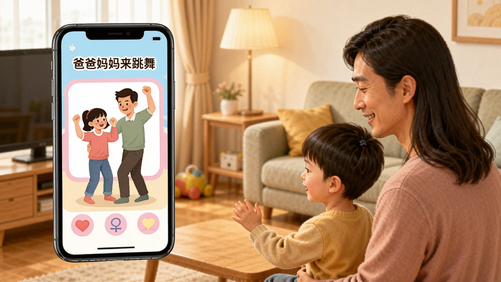 һ�Ը�ĸ�ͺ����ڿ���������ֻ���Ļѧϰ˫���赸���ֻ���Ļ����ʾ
