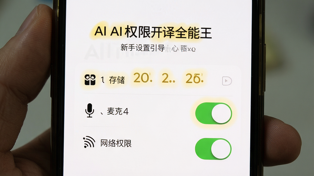 AI����ȫ�����������ý��棬�ֻ���Ļ��ʾȨ�޿�������ҳ�������洢����˷硢����Ȩ�޿��أ������и�����ʾ���֣�����Ϊ��ɫ������࣬�����������޶���Ԫ��