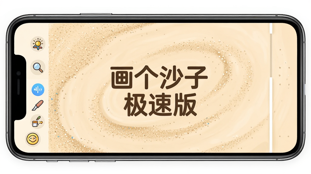 ����ɳ�Ӽ��ٰ�Ӧ�������棬����Ϊ�ֻ���Ļչʾɳ���������棬���־���չʾ���Ű�ΪӦ�ý����ͼ��񣬷���������У�ϸ�ڰ���ɳ��������������ͼ�ꡢ����׻�ɫɳ�棬������д�С�����ɳ�Ӽ��ٰ桱���֣������������ɾ����޶���Ԫ��
