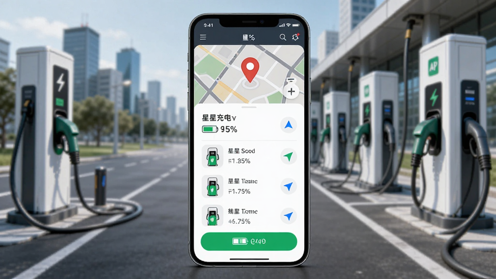 ����������һ�������ֻ�����Ļ����ʾ���ǳ��APP�������棬�������е�ͼ��λͼ�ꡢ���׮�б�����Ŀ����ɫ��簴ť�������ǳ��е�·����վ���������ּ�����������Ϊ��ƽ���Ƽ��磬ϸ�ڰ������ǹ�������ٷֱȡ�������ͷ��Ԫ�أ����ʸ��壬�ɾ����޶���Ԫ��