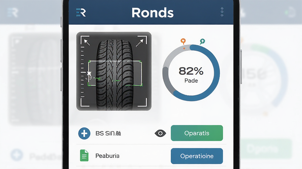 һ����Ϊ Ronds ���ֻ�Ӧ�ý���չʾ������Ϊ��̥���������壬����Ϊ�Ϸ���������ʾ Ronds �������в�Ϊ��̥����ɨ��ʾ��ͼ��ĥ��ٷֱ�Բ��ͼ���·�Ϊ�����б��������ť���Ű��������������Ϊ�ִ��Ƽ��б�ƽ����ƣ�ϸ�ڰ�����̥�������̶��ߡ����ݱ�ǩ��ͼ��Ԫ�أ����ʸ��壬����ɾ����޶���Ԫ��