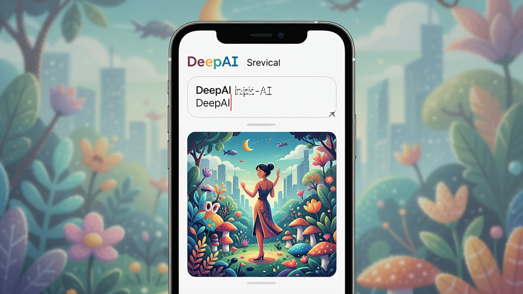 һ��չʾDeepAI���ܴ���ͼ�����ɹ��ܵ�Ԥ��ͼ�������������ֻ���Ļ����Ļ����ʾ�������������ɵľ����廭������ɫ�ʷḻ�����������������������ͼƬ�������У��Ű����࣬����ִ��Ƽ���ϸ����ͻ��AI����ͼ��ĸ�����������ԣ����������ɾ����޶���Ԫ��